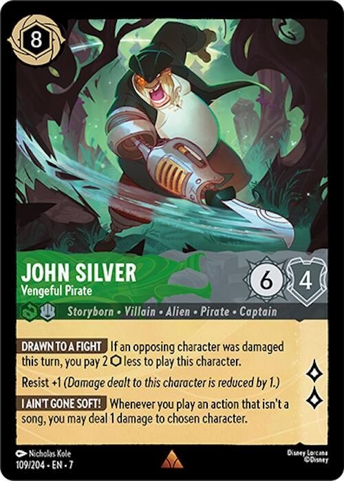 Disney Lorcana - John Silver - Vengeful Pirate (109/204) (Archazia's Island)