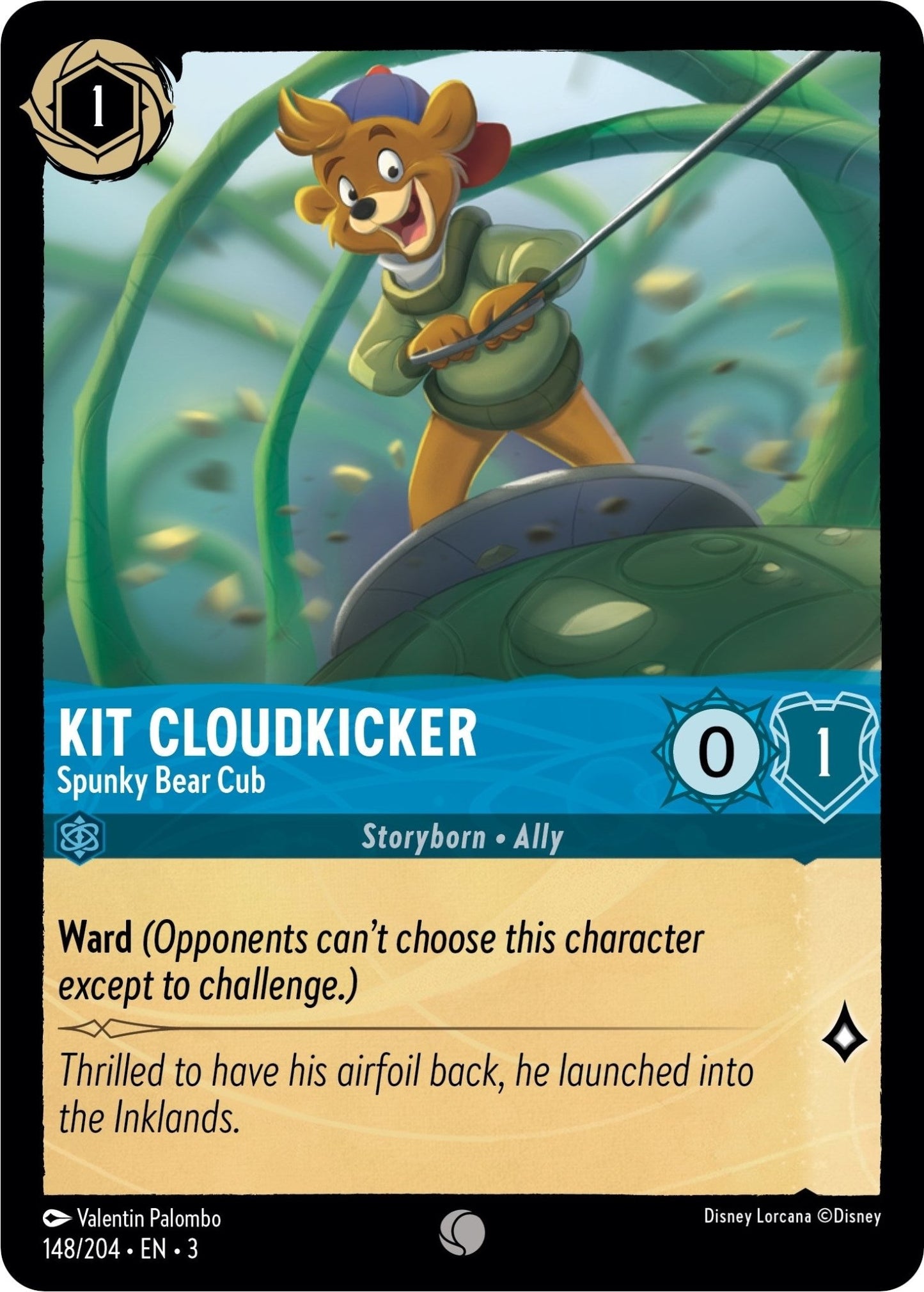 Disney Lorcana - Kit Cloudkicker - Spunky Bear Cub (148/204) (Into the Inklands)