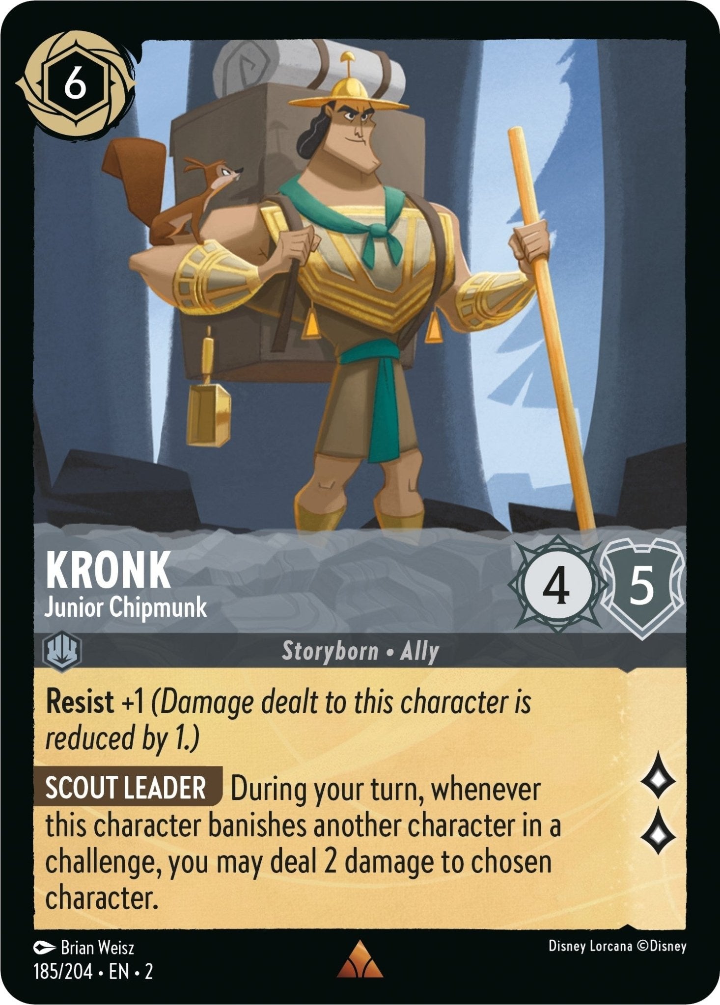 Disney Lorcana - Kronk - Junior Chipmunk (185/204) (Rise of the Floodborn)