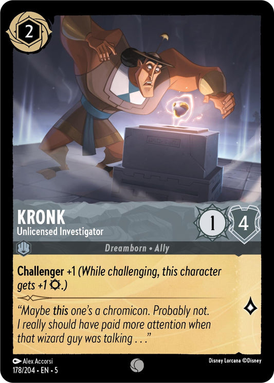Disney Lorcana - Kronk - Unlicensed Investigator (178/204) (Shimmering Skies)