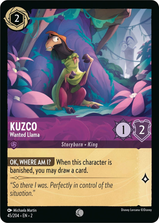 Disney Lorcana - Kuzco - Wanted Llama (45/204) (Rise of the Floodborn)