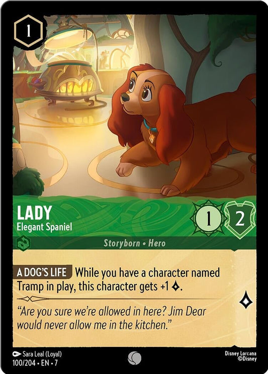 Disney Lorcana - Lady - Elegant Spaniel (100/204) (Archazia's Island)