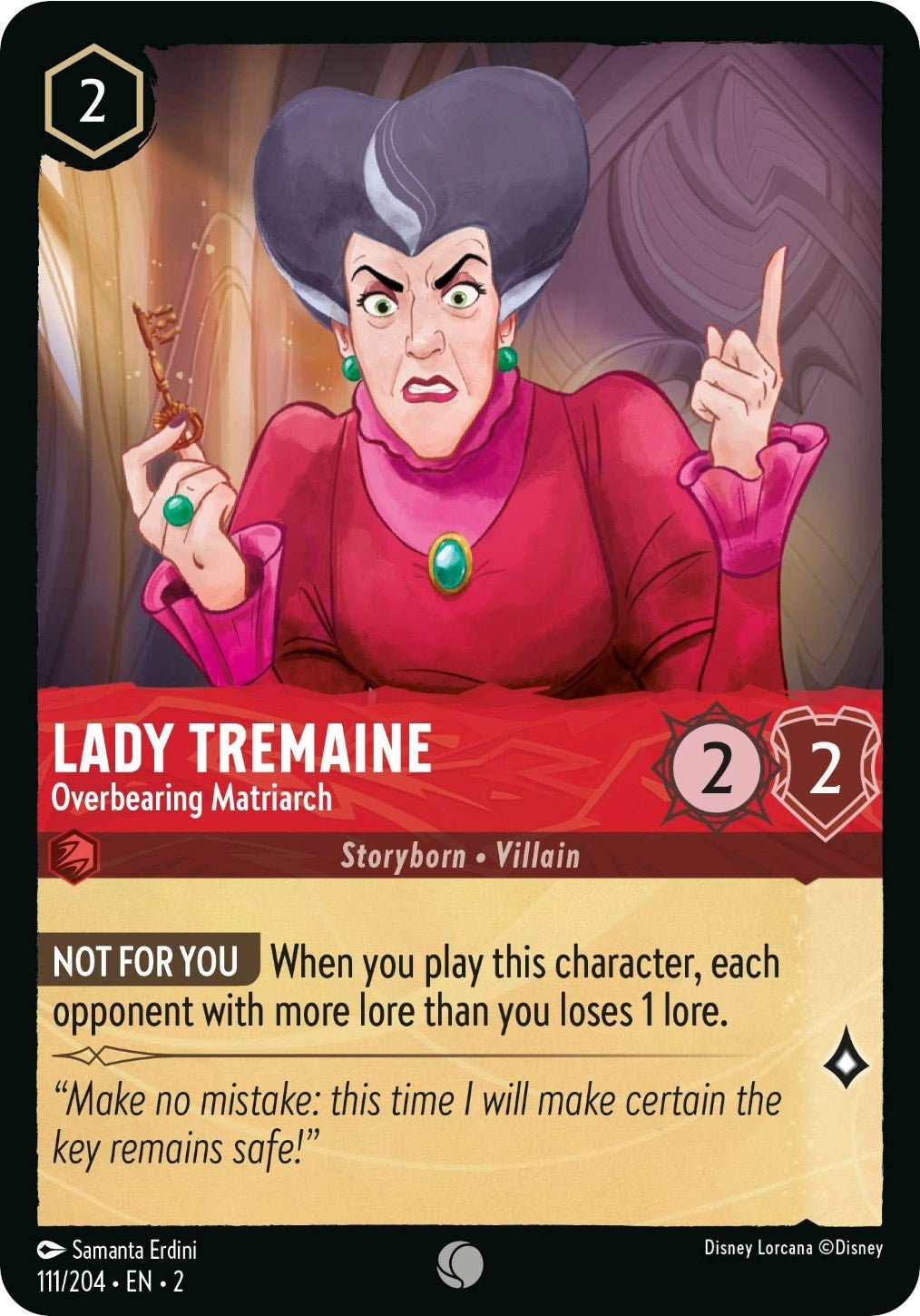 Disney Lorcana - Lady Tremaine - Overbearing Matriarch (111/204) (Rise of the Floodborn)