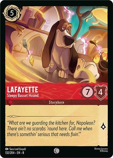 Disney Lorcana - Lafayette - Sleepy Basset Hound (132/204) (Reign of Jafar)