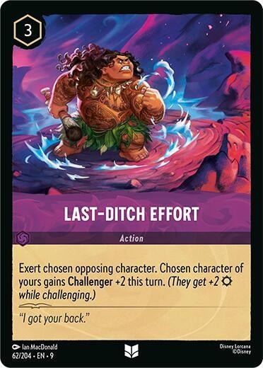 Disney Lorcana - Last - Ditch Effort (62/204) (Fabled)