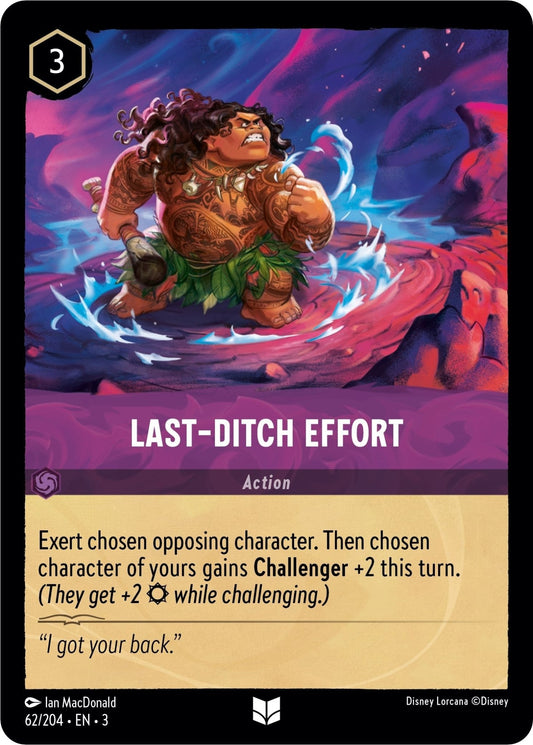 Disney Lorcana - Last - Ditch Effort (62/204) (Into the Inklands)