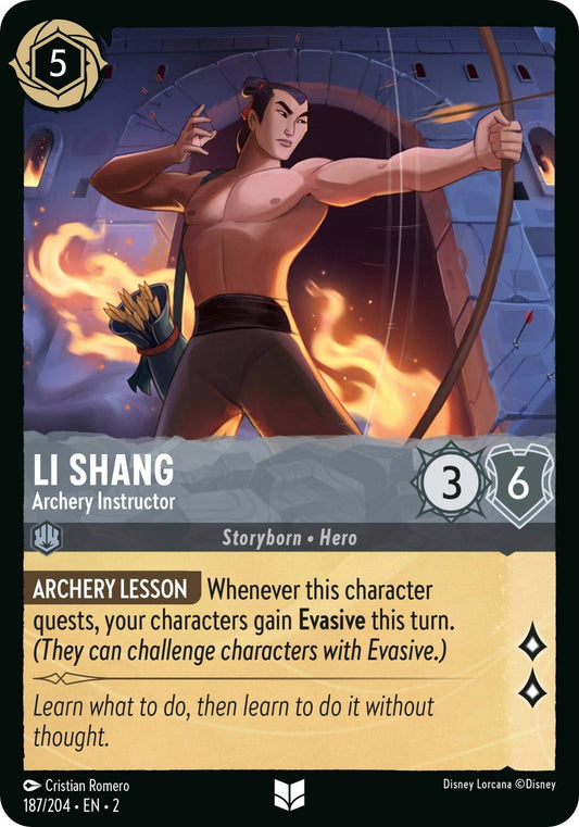 Disney Lorcana - Li Shang - Archery Instructor (187/204) (Rise of the Floodborn)