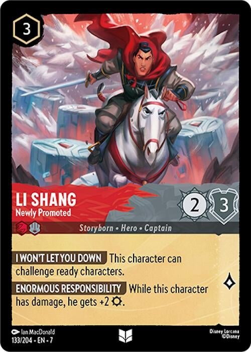 Disney Lorcana - Li Shang - Newly Promoted (133/204) (Archazia's Island)