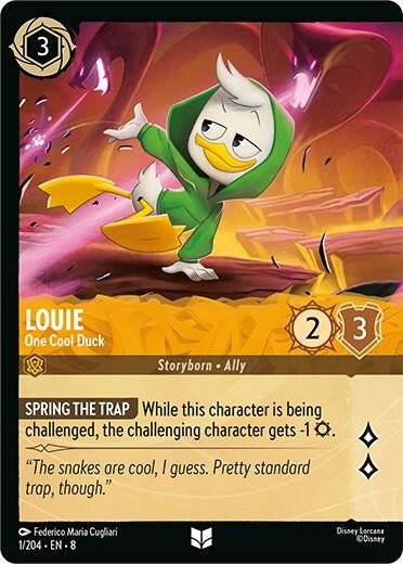 Disney Lorcana - Louie - One Cool Duck (Foil) (1/204) (Reign of Jafar)