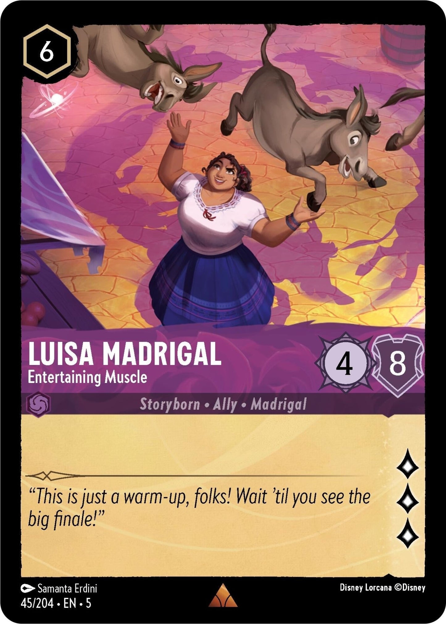 Disney Lorcana - Luisa Madrigal - Entertaining Muscle (45/204) (Shimmering Skies)