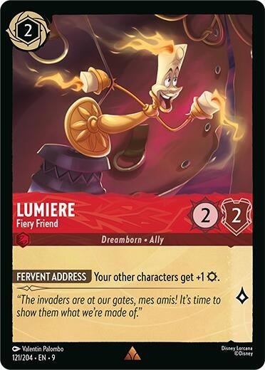 Disney Lorcana - Lumiere - Fiery Friend (121/204) (Fabled)