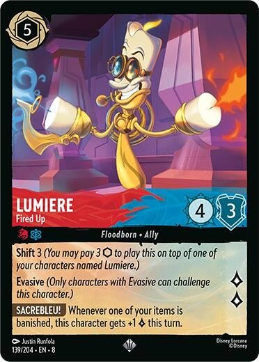 Disney Lorcana - Lumiere - Fired Up (139/204) (Reign of Jafar)