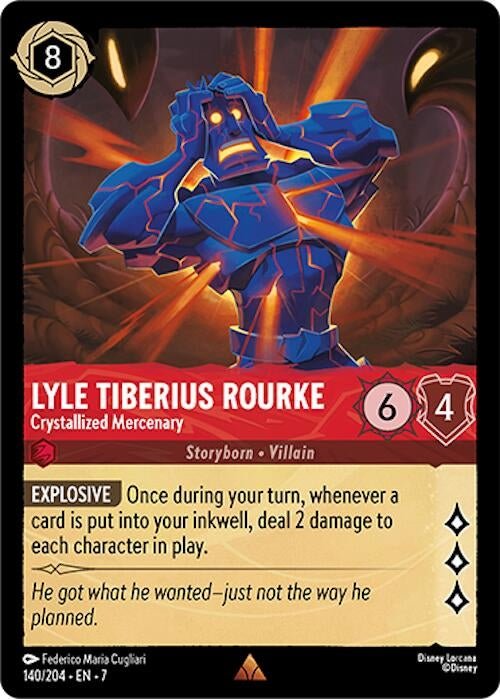 Disney Lorcana - Lyle Tiberius Rourke - Crystallized Mercenary (140/204) (Archazia's Island)