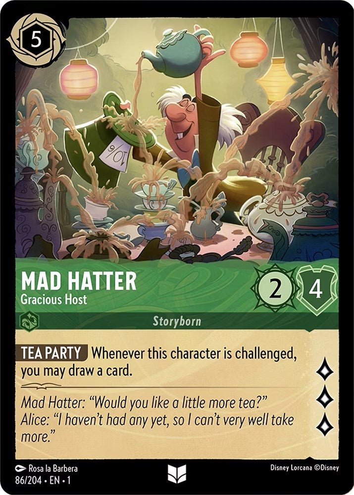 Disney Lorcana - Mad Hatter - Gracious Host (86/204) (The First Chapter)