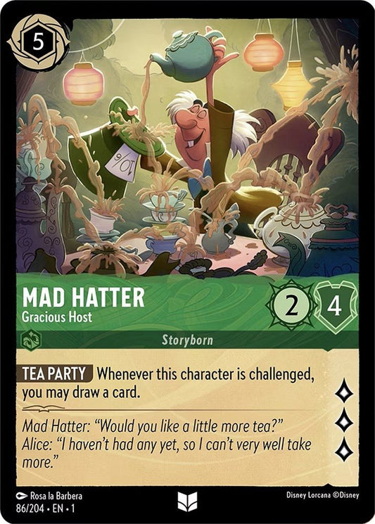 Disney Lorcana - Mad Hatter - Gracious Host (86/204) (The First Chapter)