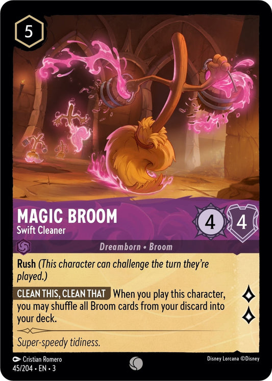 Disney Lorcana - Magic Broom - Swift Cleaner (45/204) (Into the Inklands)