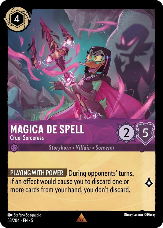 Disney Lorcana - Magica De Spell - Cruel Sorceress (53/204) (Shimmering Skies)