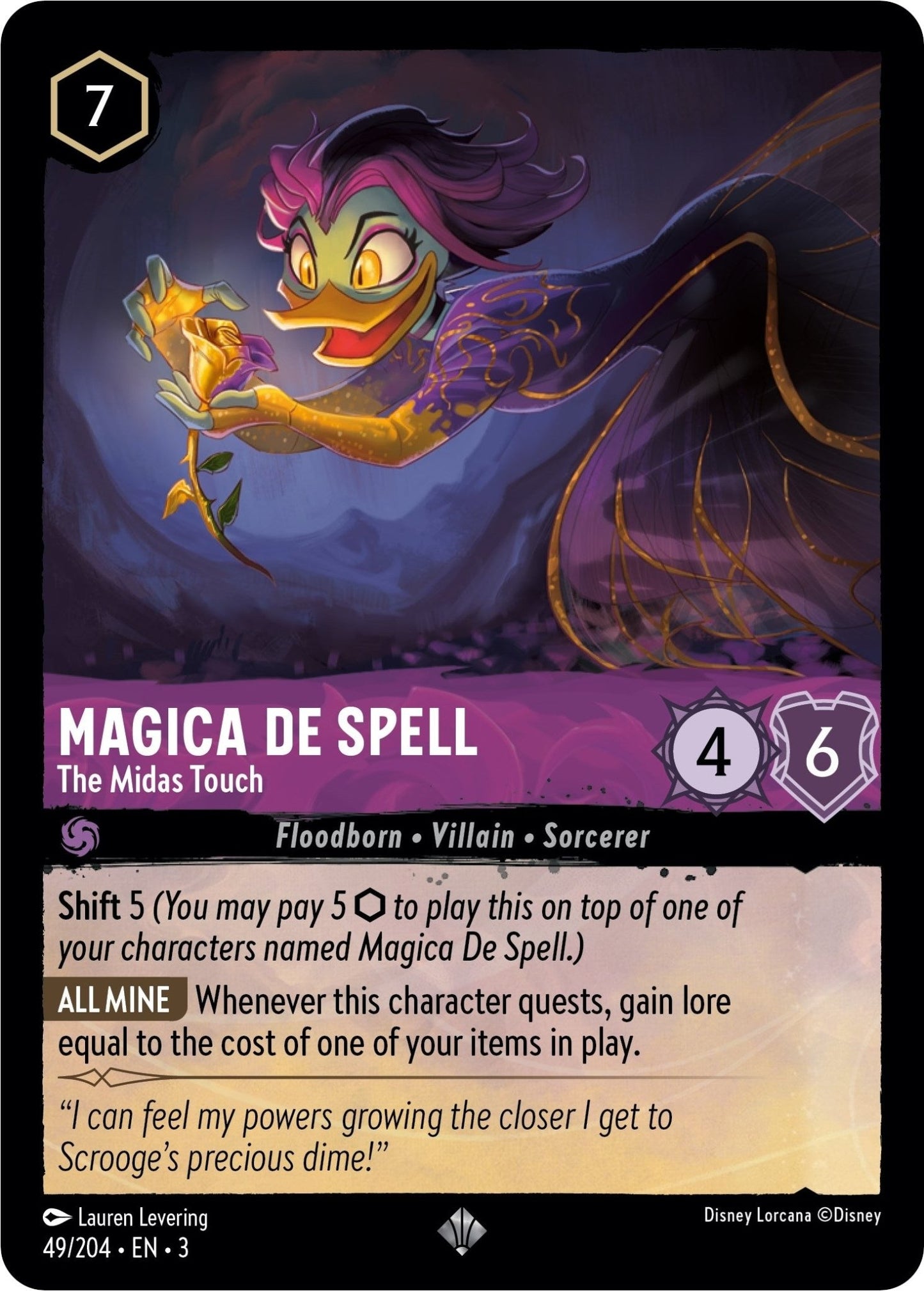Disney Lorcana - Magica De Spell - The Midas Touch (49/204) (Into the Inklands)
