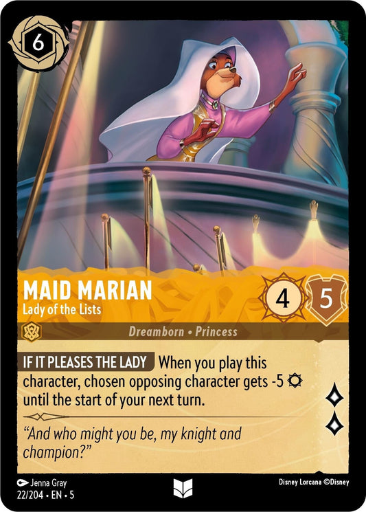 Disney Lorcana - Maid Marian - Lady of the Lists (22/204) (Shimmering Skies)