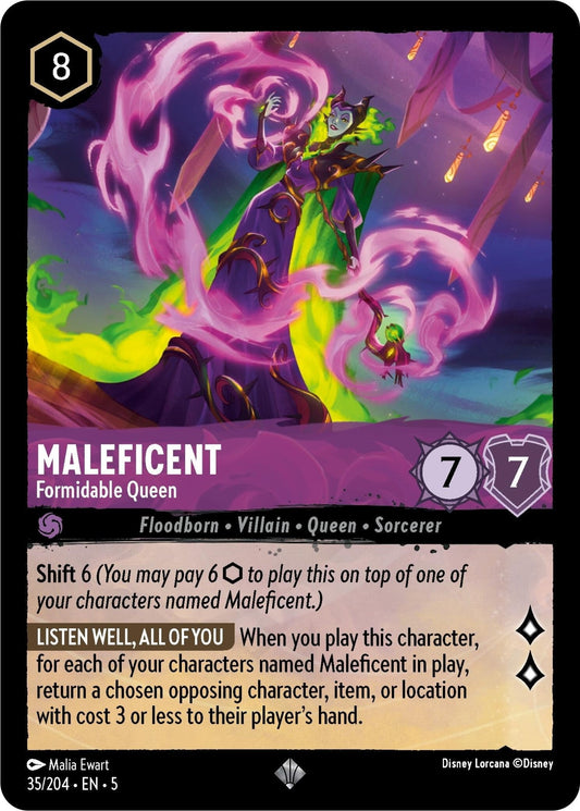 Disney Lorcana - Maleficent - Formidable Queen (35/204) (Shimmering Skies)