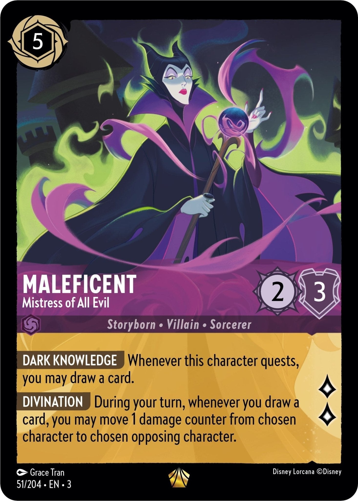 Disney Lorcana - Maleficent - Mistress of All Evil (51/204) (Into the Inklands)