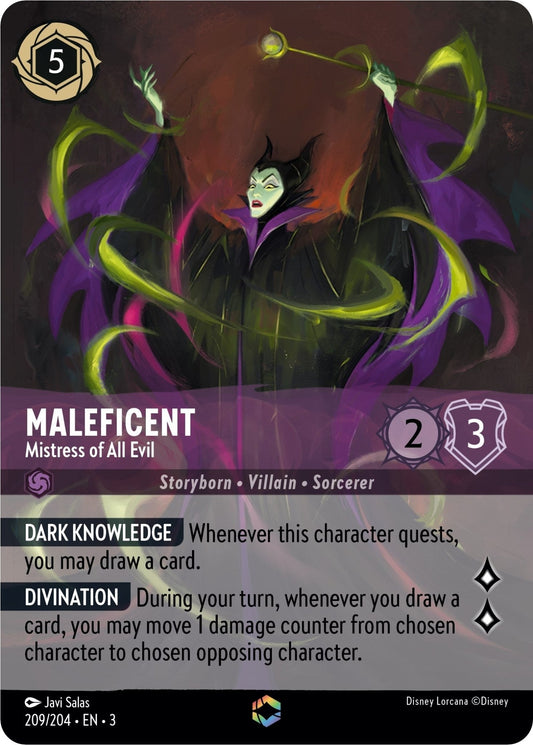 Disney Lorcana - Maleficent - Mistress of All Evil (Enchanted) (209/204) (Into the Inklands)