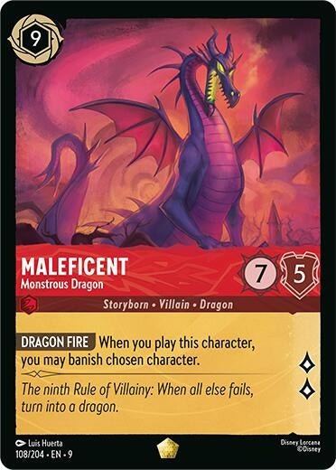 Disney Lorcana - Maleficent - Monstrous Dragon (108/204) (Fabled)
