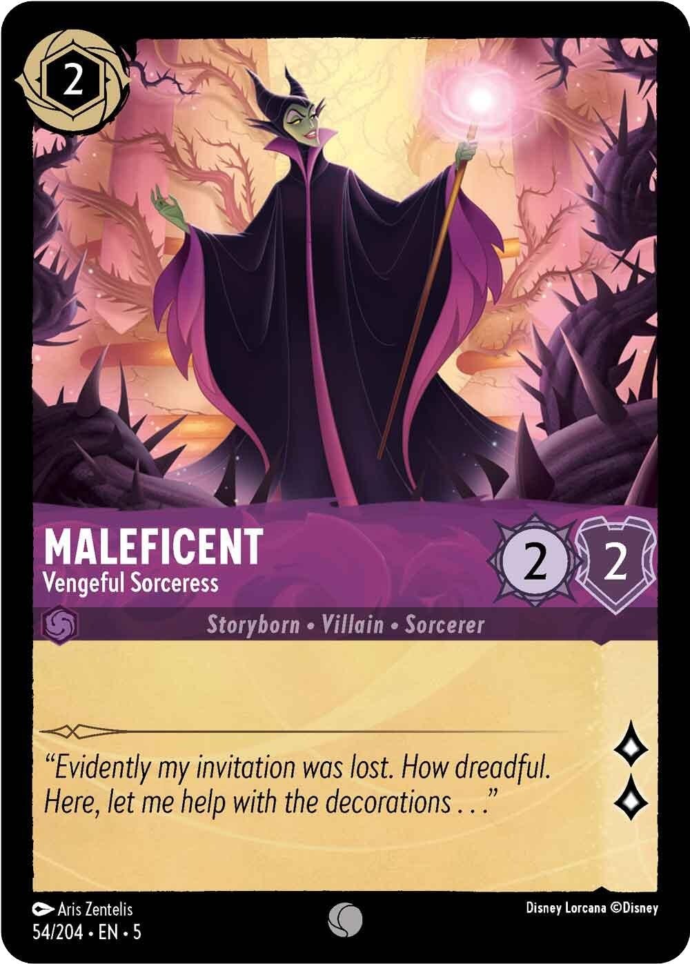 Disney Lorcana - Maleficent - Vengeful Sorceress (54/204) (Shimmering Skies)
