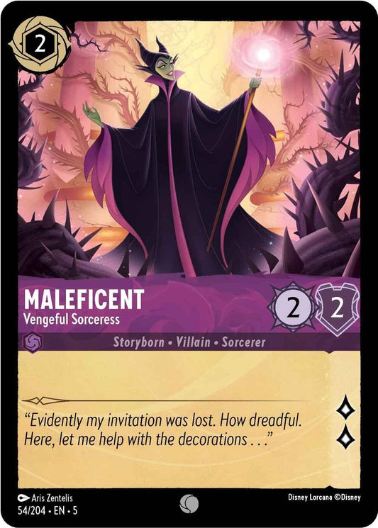 Disney Lorcana - Maleficent - Vengeful Sorceress (54/204) (Shimmering Skies)