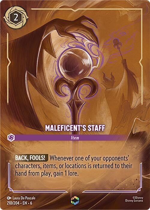 Disney Lorcana - Maleficent's Staff (Enchanted) (210/204) (Azurite Sea)
