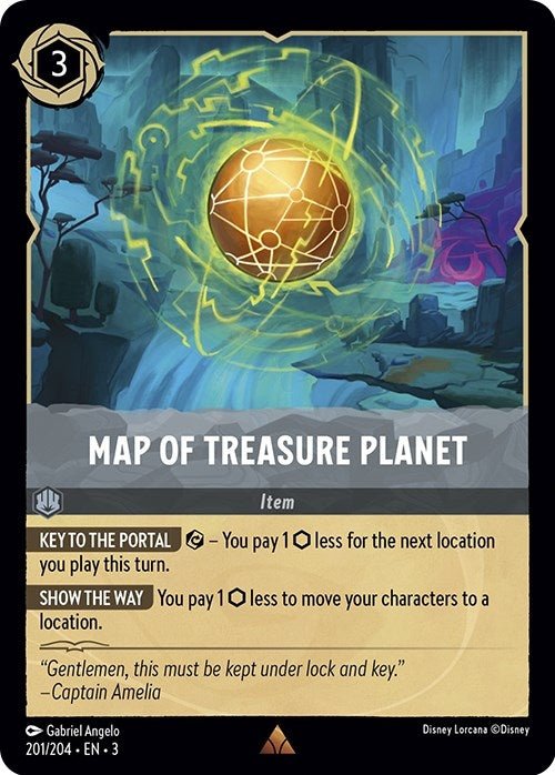 Disney Lorcana - Map of Treasure Planet (201/204) (Into the Inklands)