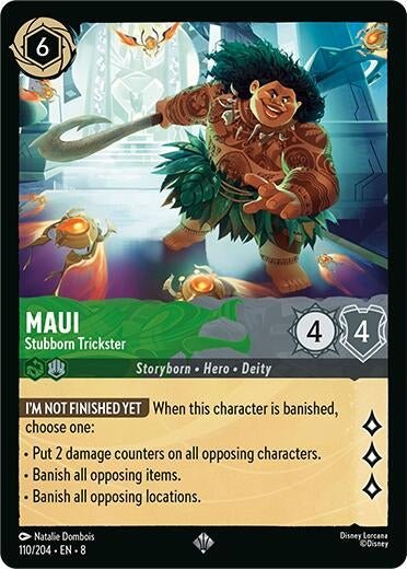 Disney Lorcana - Maui - Stubborn Trickster (110/204) (Reign of Jafar)