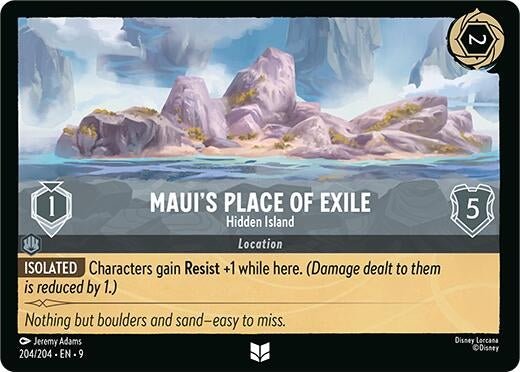 Disney Lorcana - Maui's Place of Exile - Hidden Island (204/204) (Fabled)