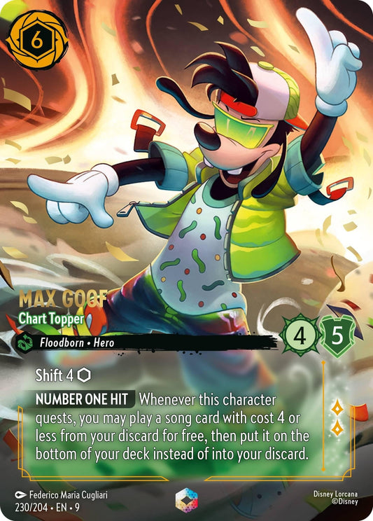 Disney Lorcana - Max Goof - Chart Topper (Enchanted) (230/204) (Fabled)