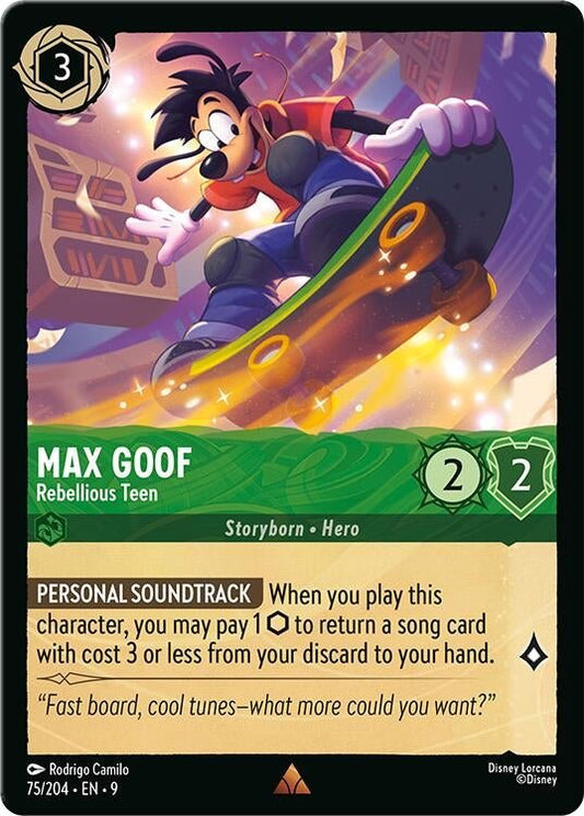 Disney Lorcana - Max Goof - Rebellious Teen (75/204) (Fabled)