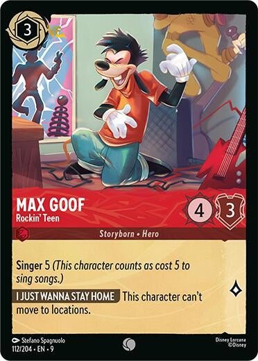 Disney Lorcana - Max Goof - Rockin' Teen (112/204) (Fabled)