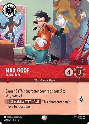 Disney Lorcana - Max Goof - Rockin' Teen (Epic) (214/204) (Fabled)
