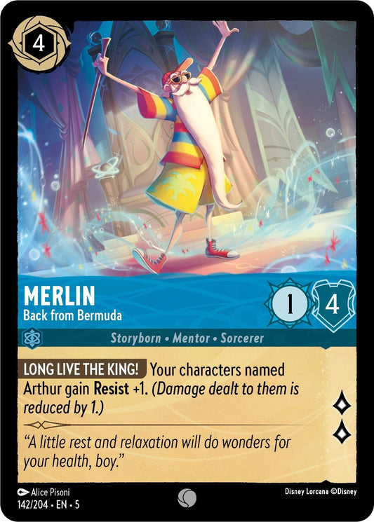 Disney Lorcana - Merlin - Back from Bermuda (142/204) (Shimmering Skies)