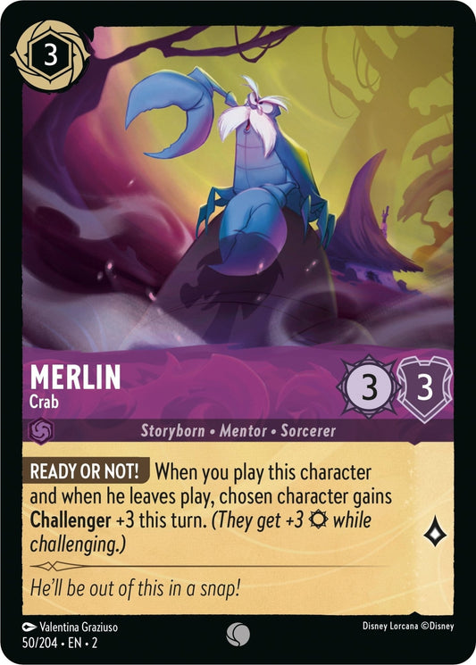 Disney Lorcana - Merlin - Crab (50/204) (Rise of the Floodborn)