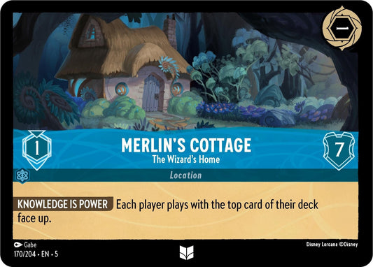 Disney Lorcana - Merlin's Cottage - The Wizard's Home (170/204) (Shimmering Skies)