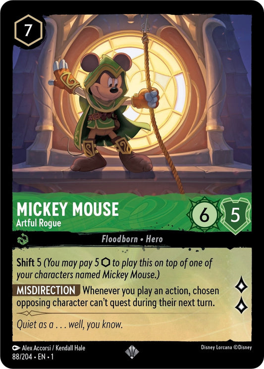 Disney Lorcana - Mickey Mouse - Artful Rogue (88/204) (The First Chapter)