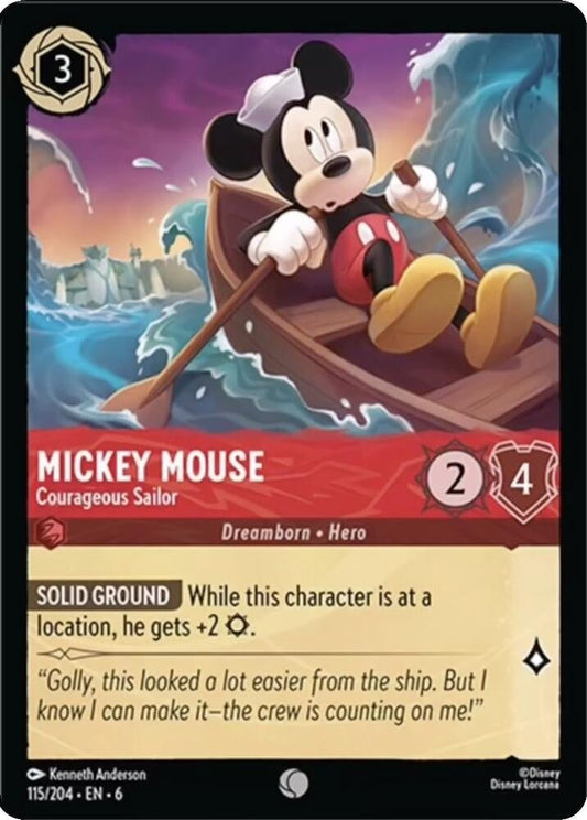 Disney Lorcana - Mickey Mouse - Courageous Sailor (115/204) (Azurite Sea)