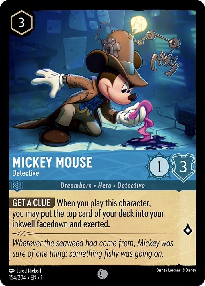 Disney Lorcana - Mickey Mouse - Detective (154/204) (The First Chapter)