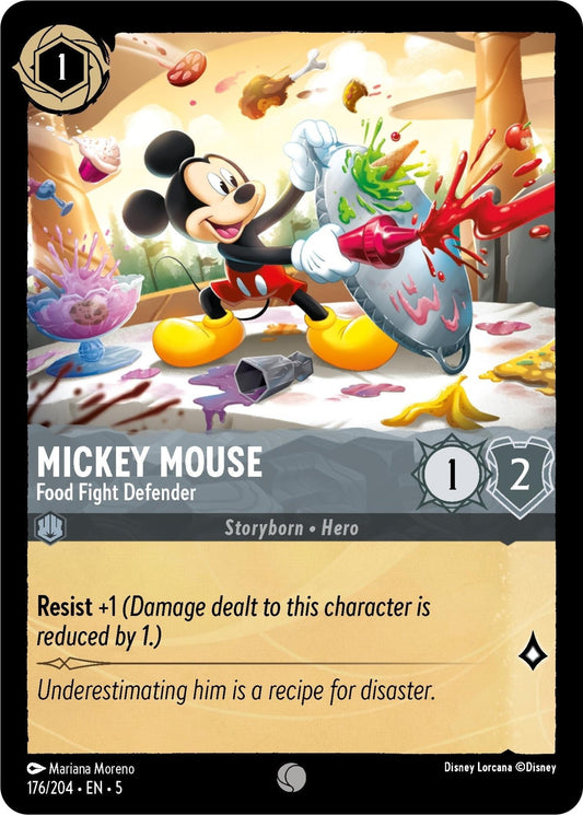Disney Lorcana - Mickey Mouse - Food Fight Defender (176/204) (Shimmering Skies)