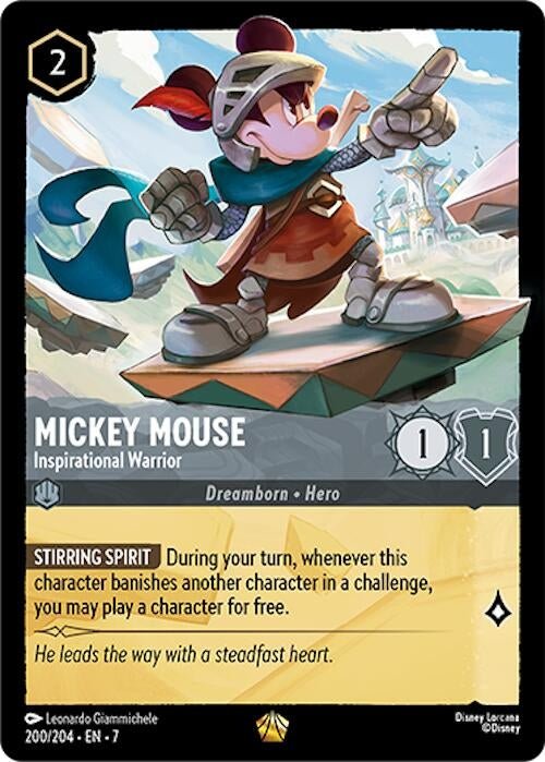 Disney Lorcana - Mickey Mouse - Inspirational Warrior (200/204) (Archazia's Island)