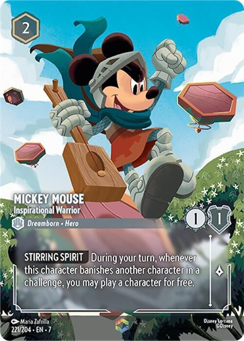 Disney Lorcana - Mickey Mouse - Inspirational Warrior (Enchanted) (221/204) (Archazia's Island)