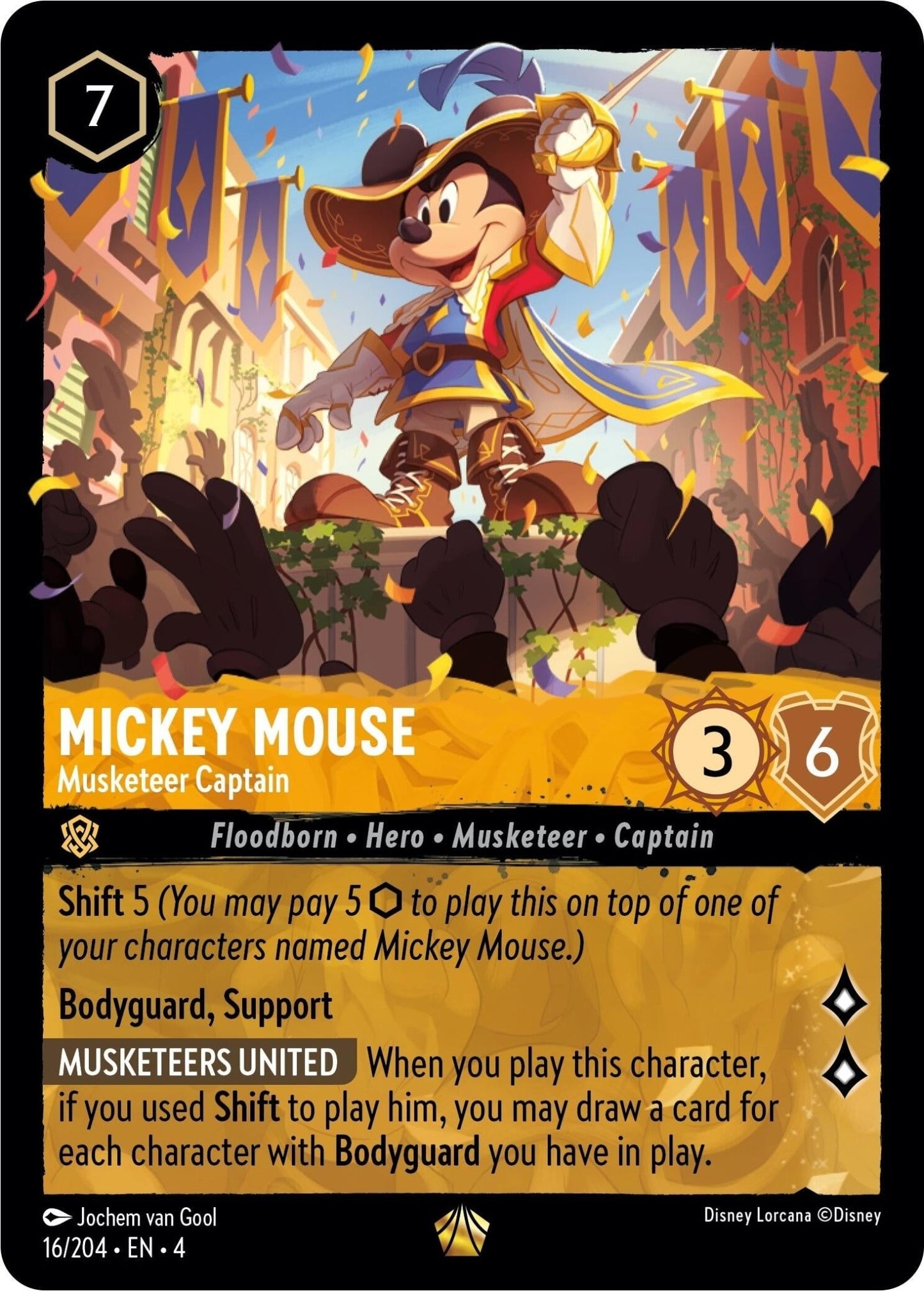 Disney Lorcana - Mickey Mouse - Musketeer Captain (16/204) (Ursula's Return)