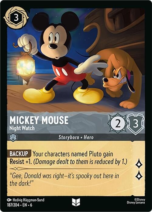 Disney Lorcana - Mickey Mouse - Night Watch (187/204) (Azurite Sea)
