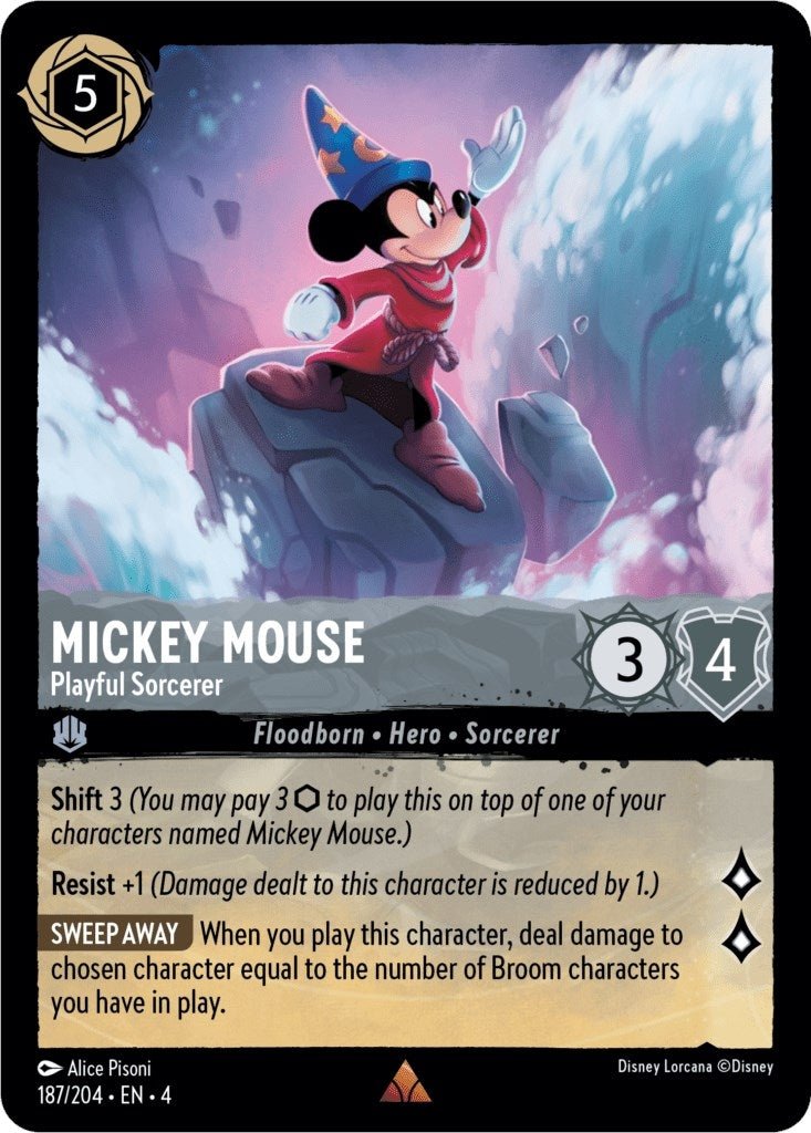 Disney Lorcana - Mickey Mouse - Playful Sorcerer (187/204) (Ursula's Return)