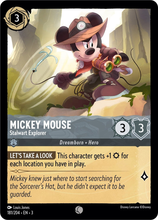 Disney Lorcana - Mickey Mouse - Stalwart Explorer (181/204) (Into the Inklands)